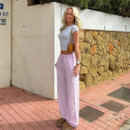Calça Elegante Listrada Alexandra
