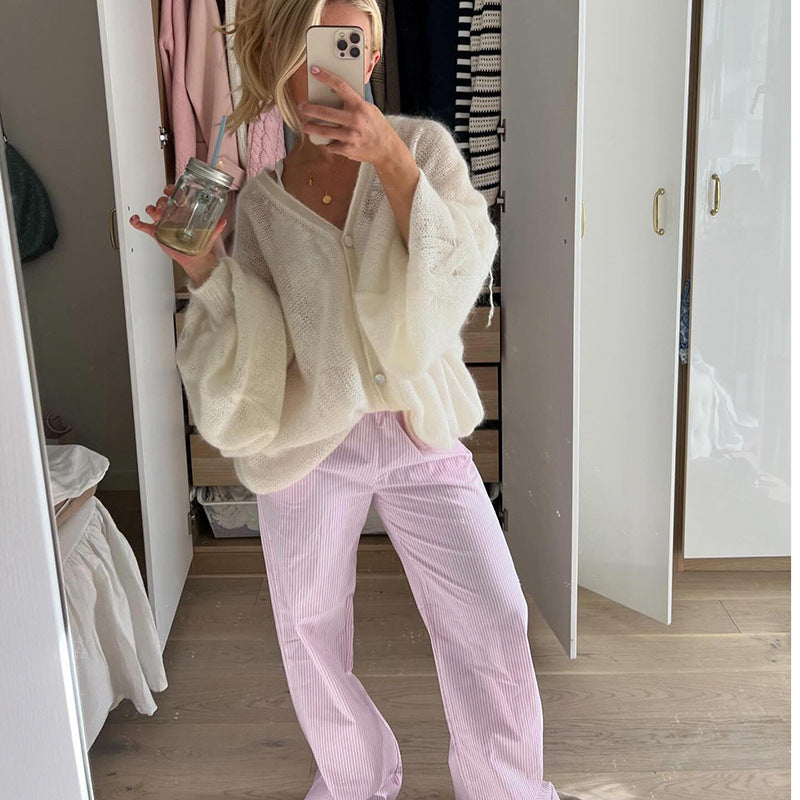 Calça Elegante Listrada Alexandra