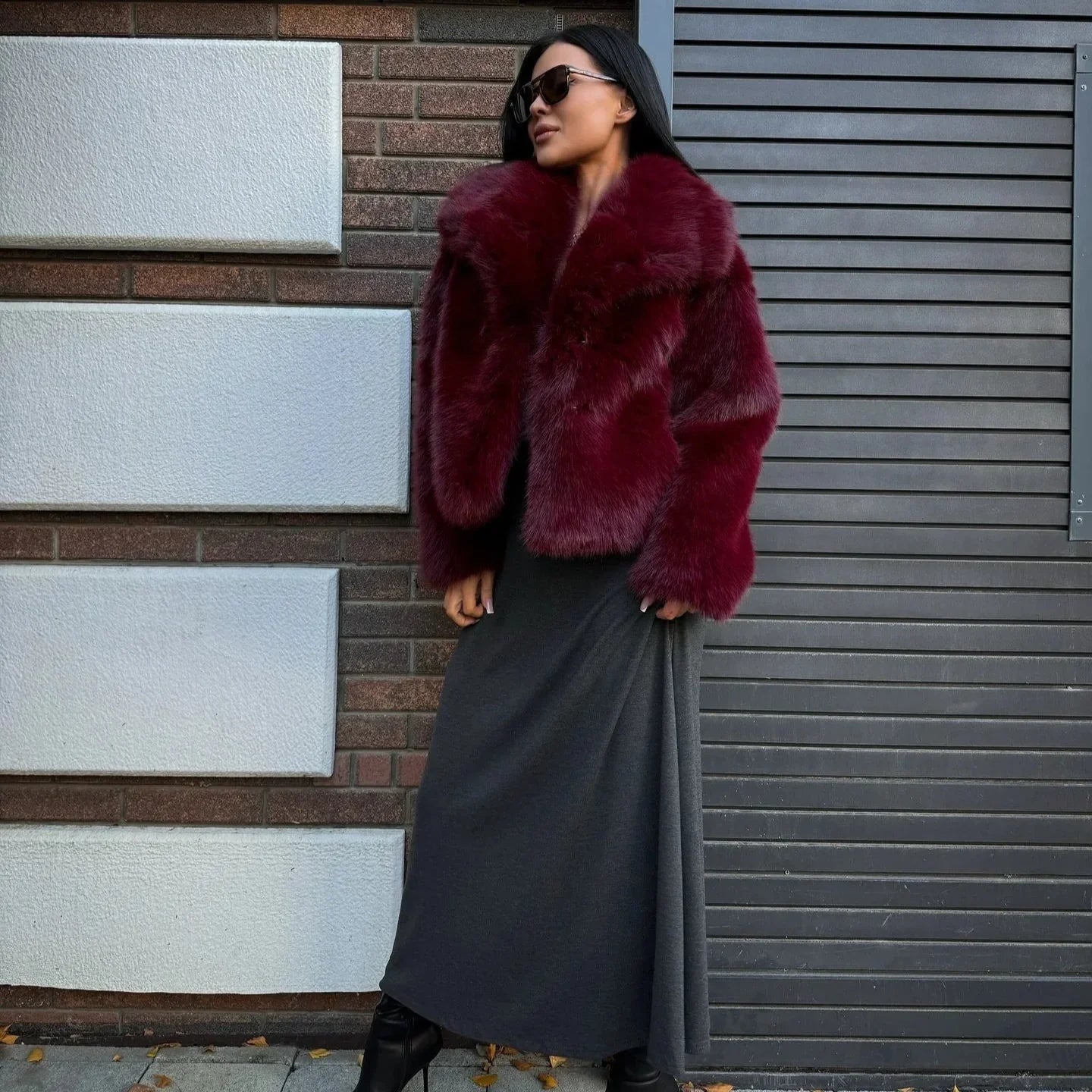 Casaco Elegante Pelo Olivia