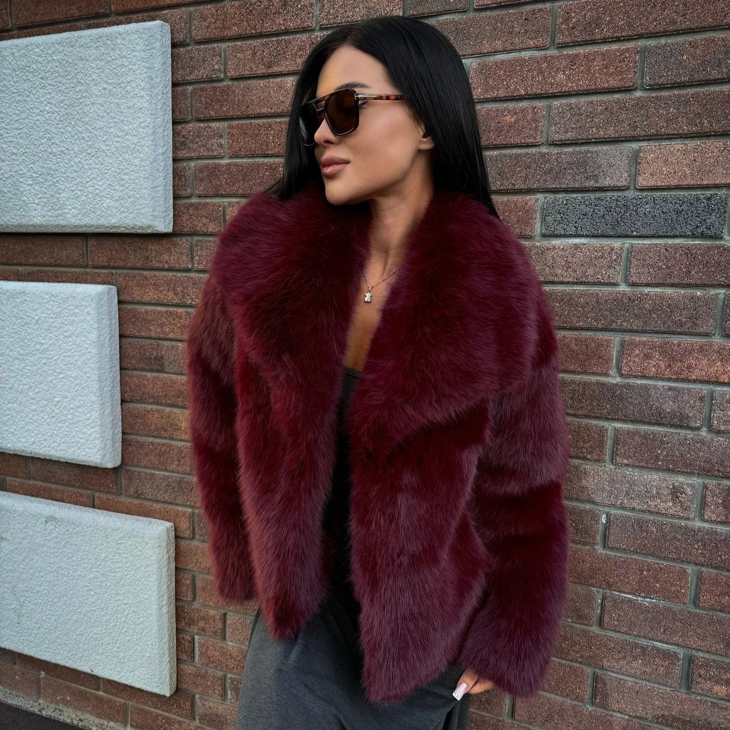 Casaco Elegante Pelo Olivia