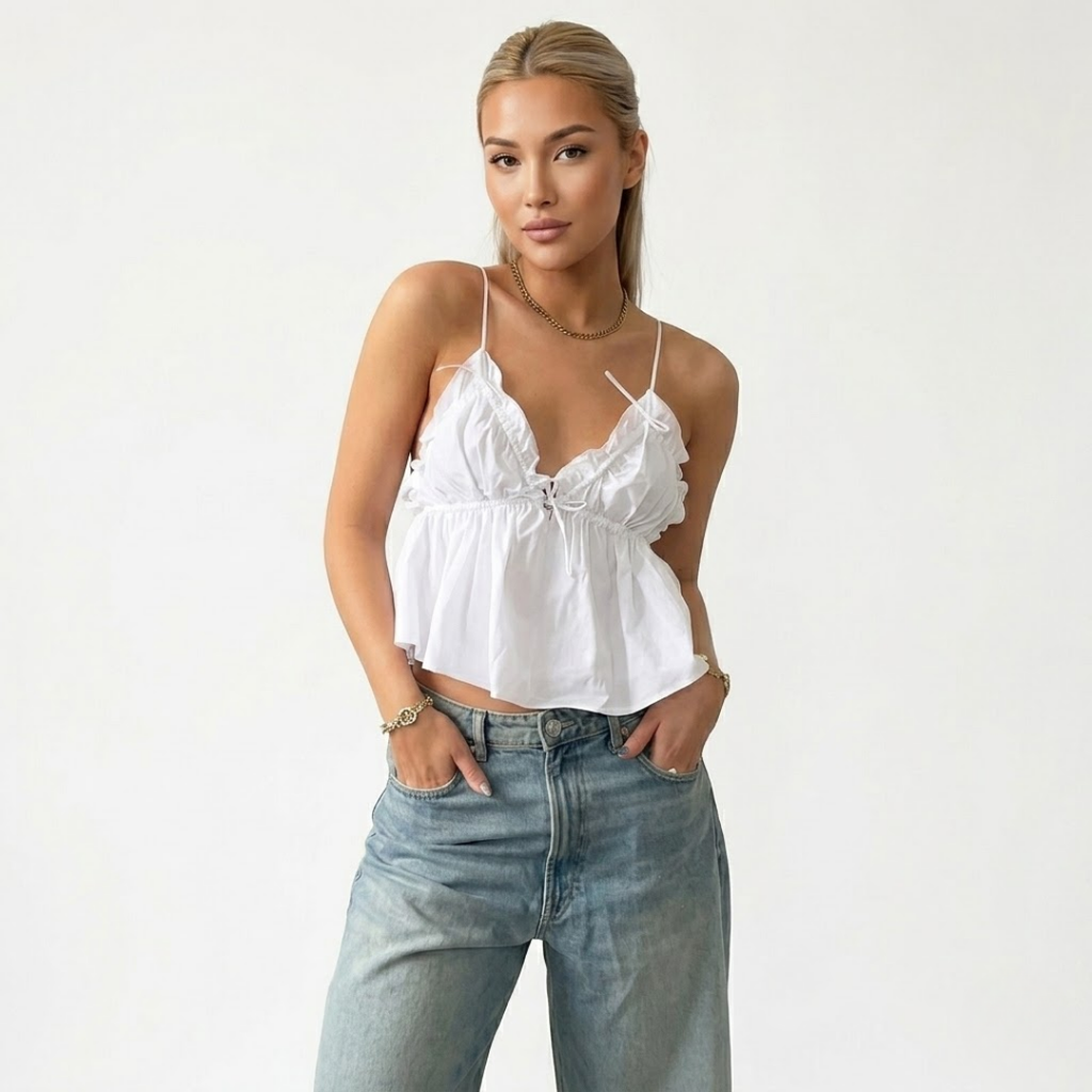 Blusa Elegante Alça Lira
