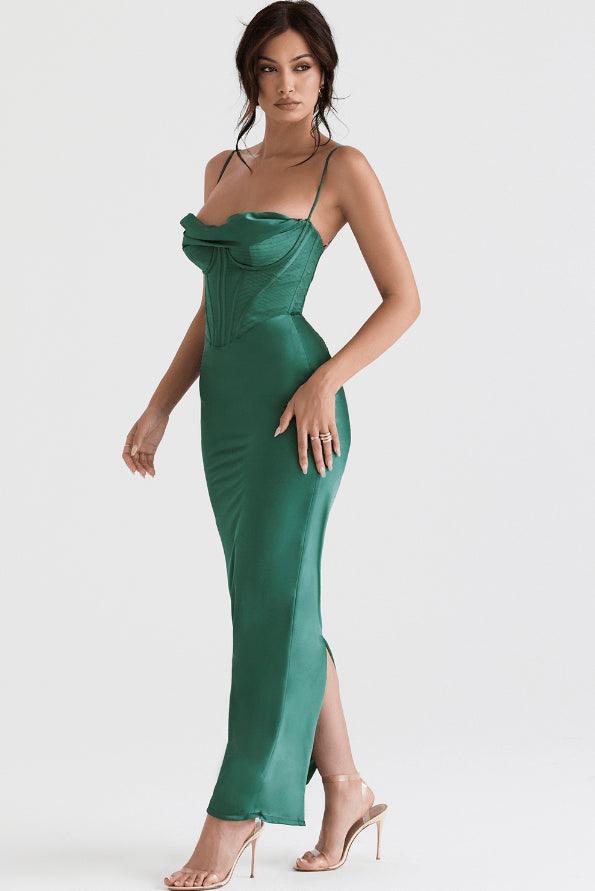 Vestido Longo Cetim Iris