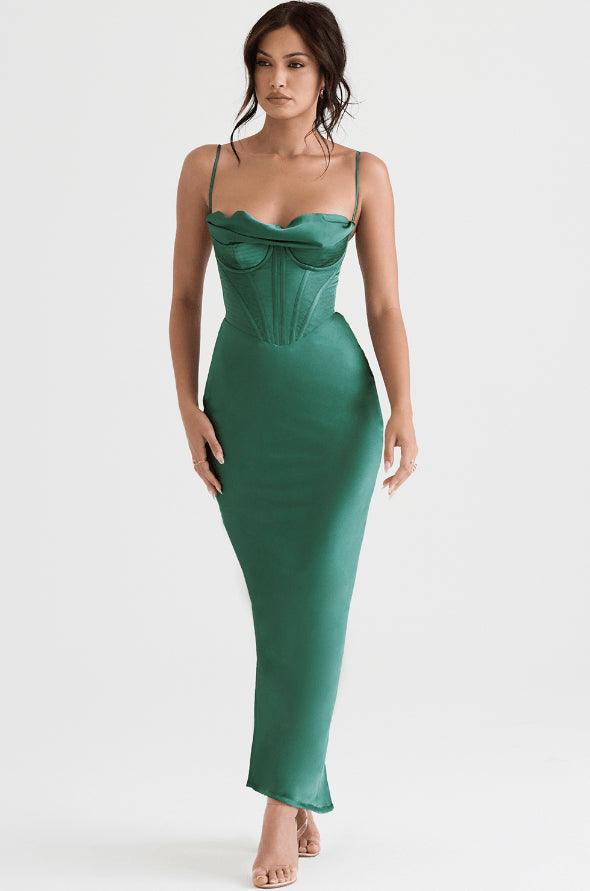 Vestido Longo Cetim Iris