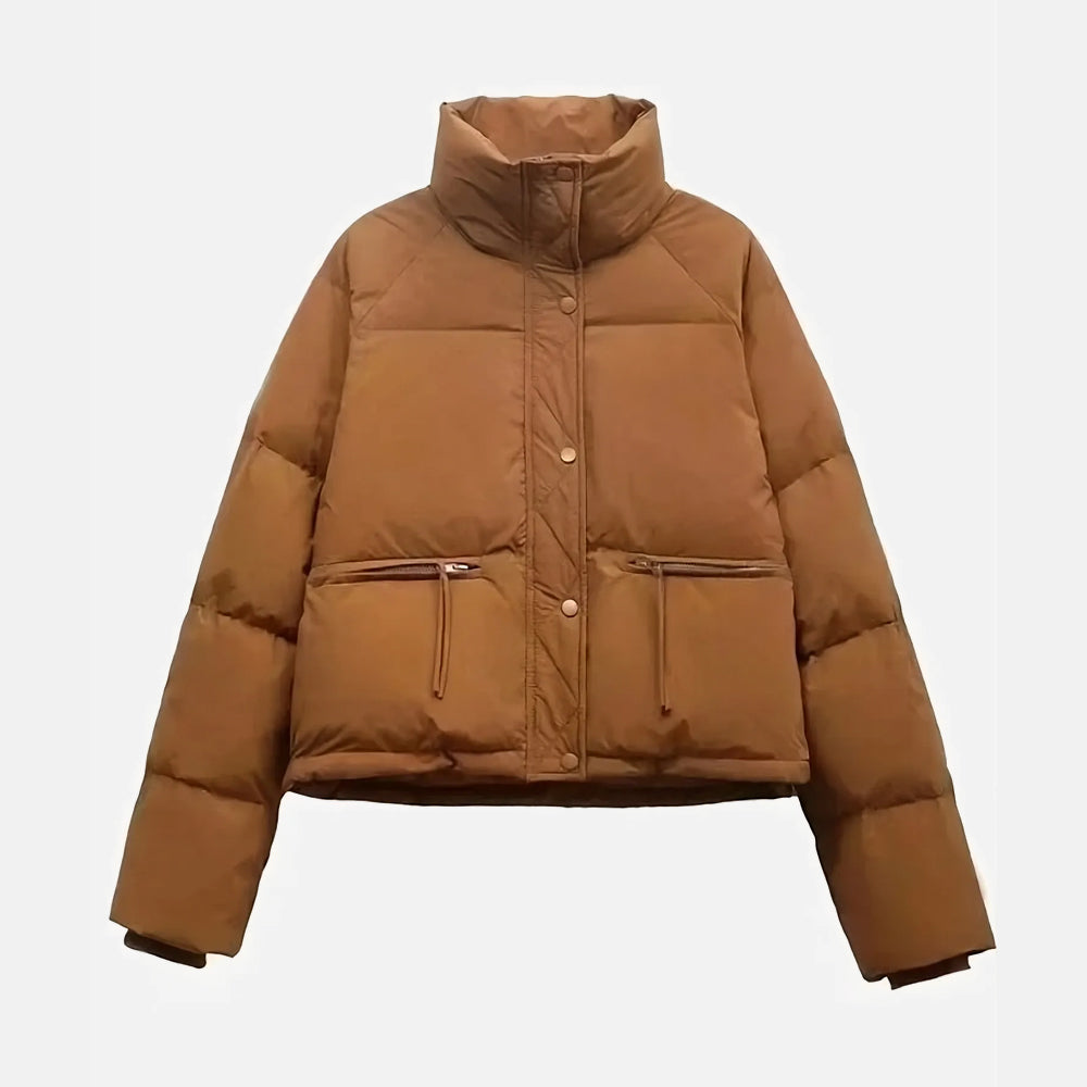 Jaqueta Elegante Puffer Violet
