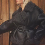 Jaqueta Elegante Couro Antonieta