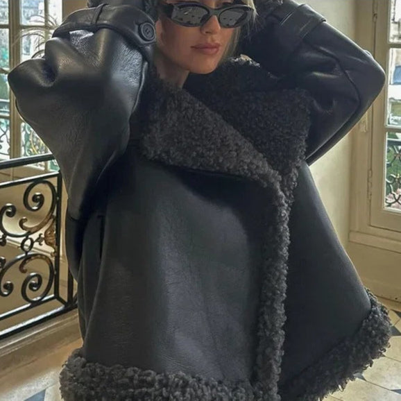 Jaqueta Elegante Couro Antonieta