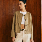 Jaqueta Elegante Camurça Emanuela