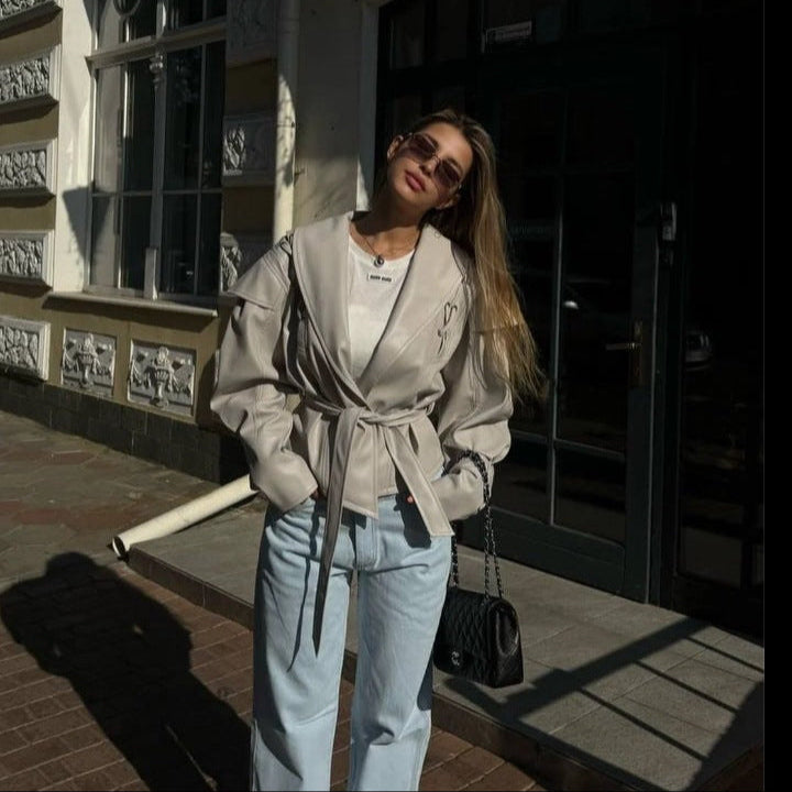 Jaqueta Elegante Couro Francisca