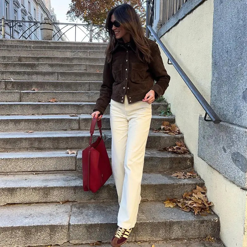 Jaqueta Elegante Camurça Kelly