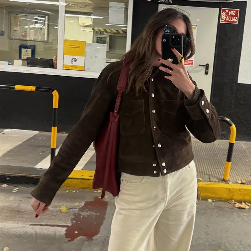 Jaqueta Elegante Camurça Kelly