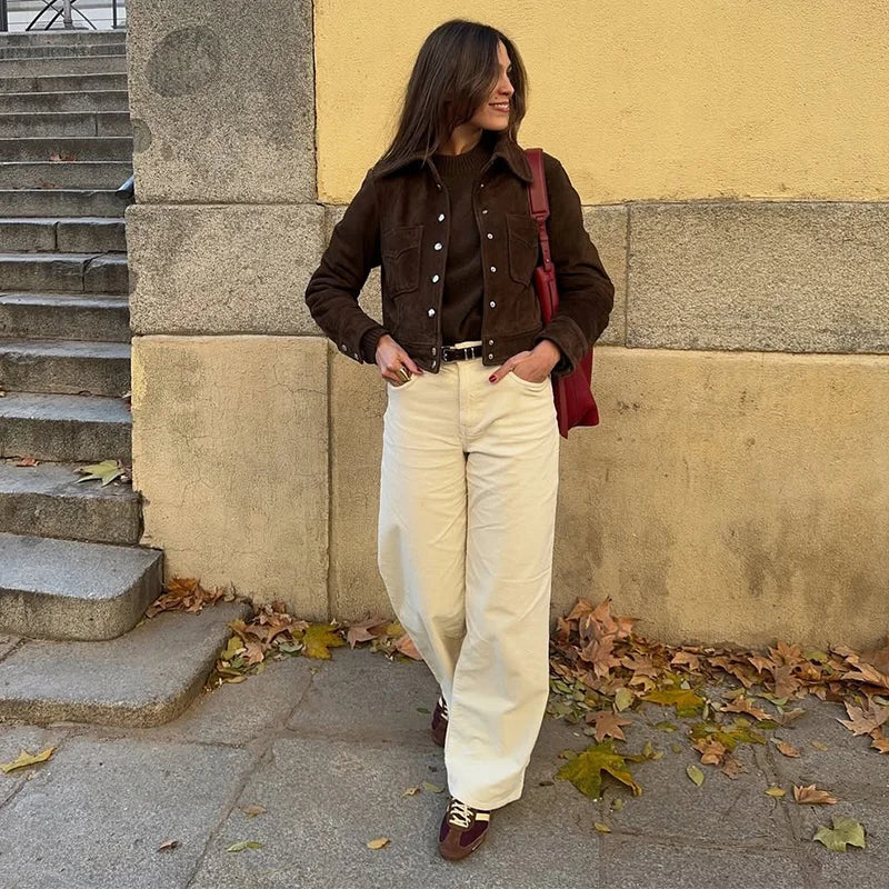 Jaqueta Elegante Camurça Kelly