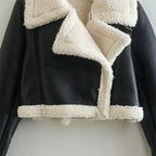 Jaqueta Elegante Cropped Pelinho