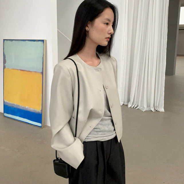 Jaqueta Elegante Couro Tereza