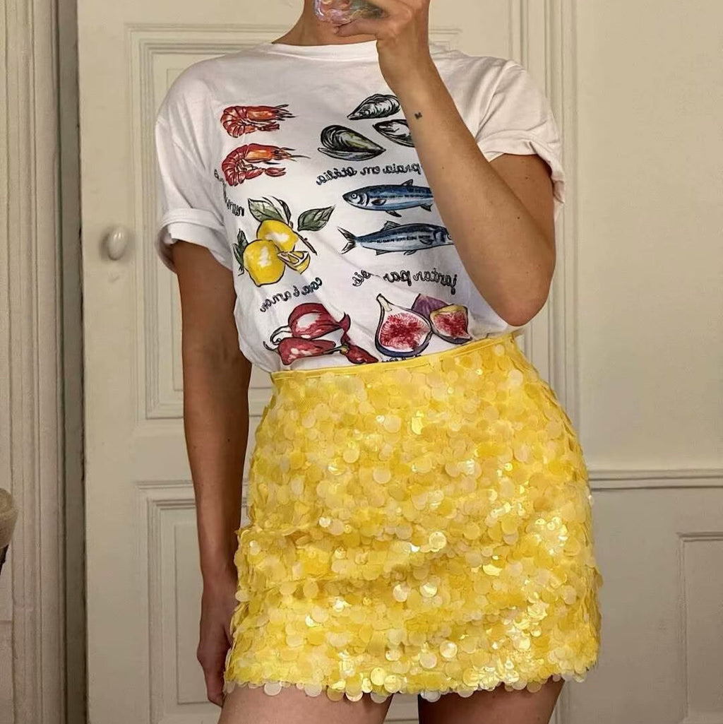 Saia Elegante Paetê Eliana