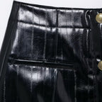 Saia Elegante Couro Iza