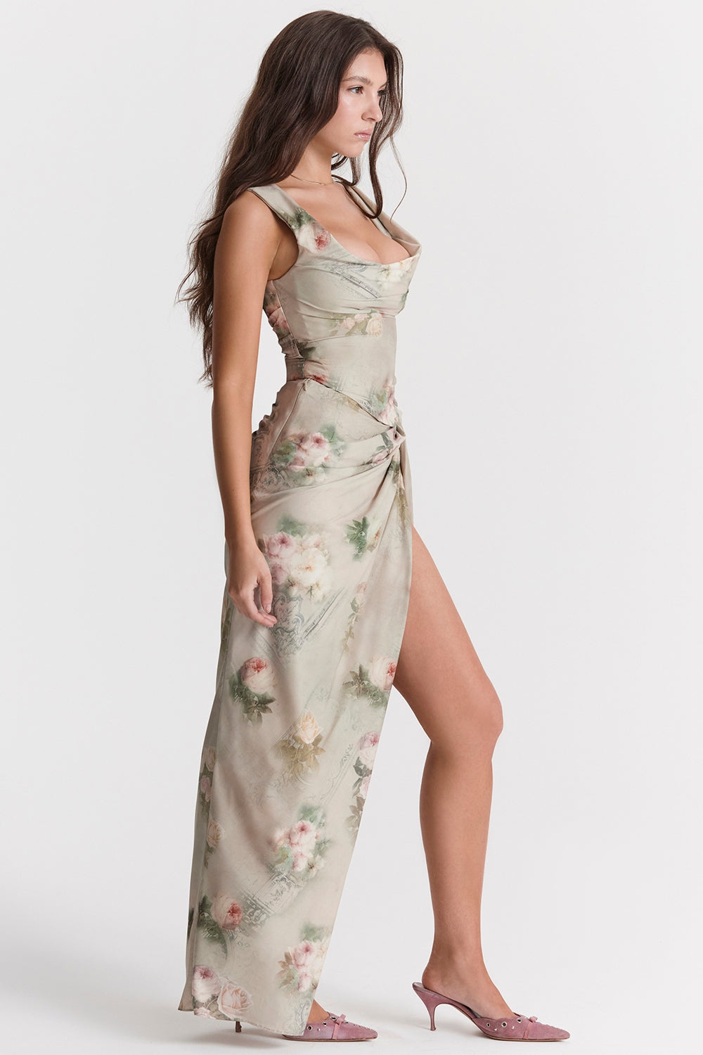 Vestido Longo Cetim Aurora