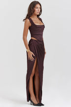Vestido Longo Cetim Aurora