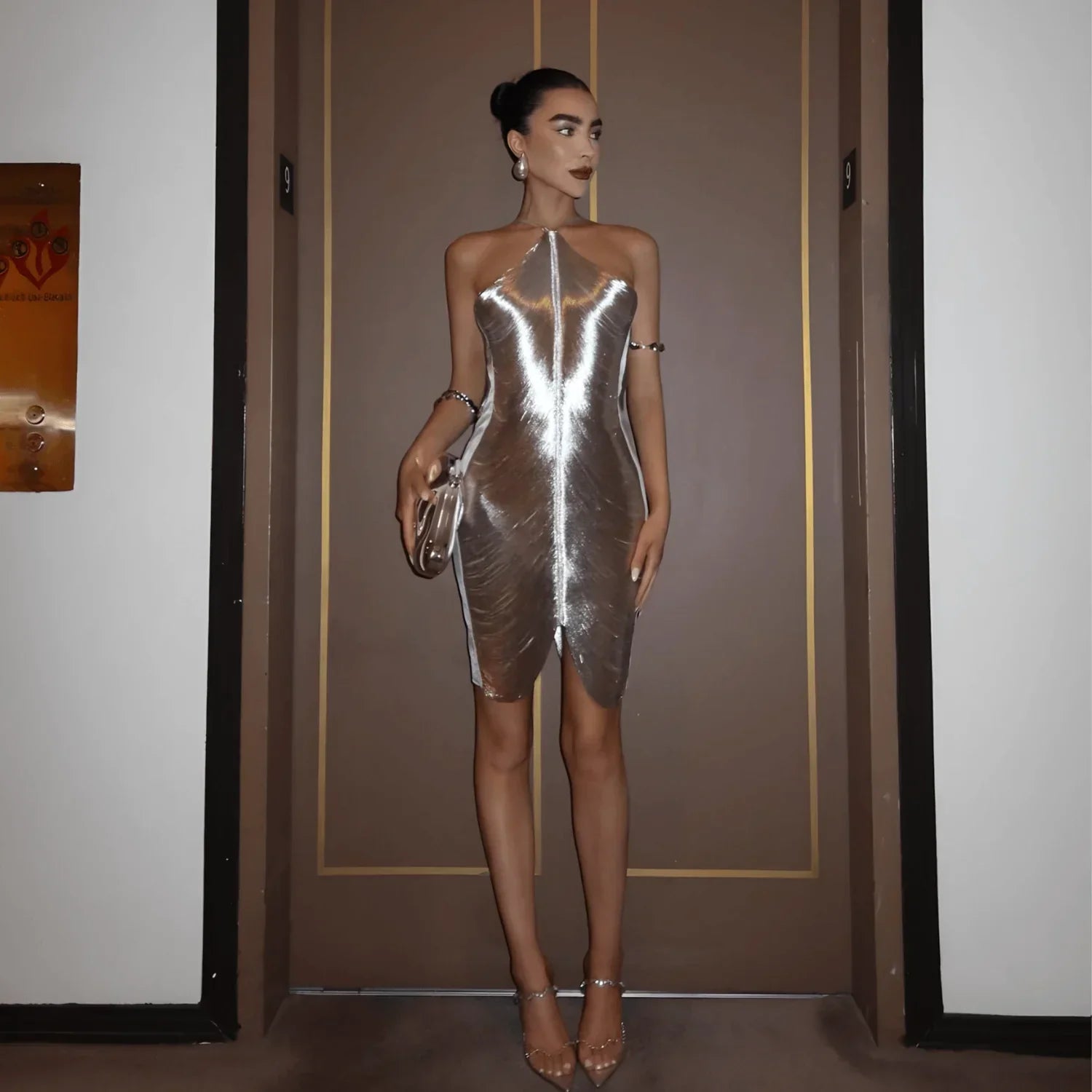 Vestido Premium Elegante Mangueira