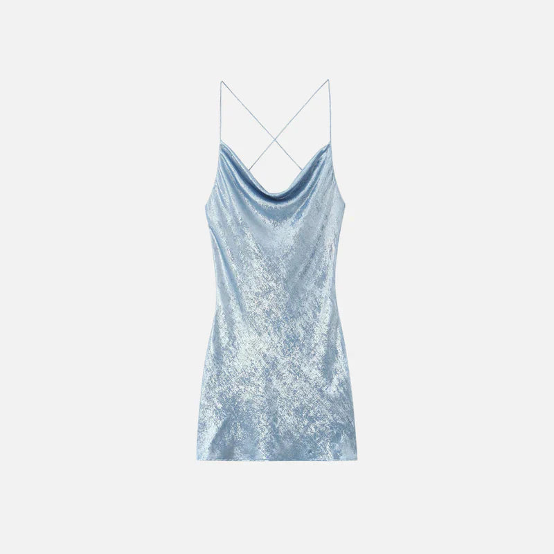 Vestido Elegante Metalizado Sky