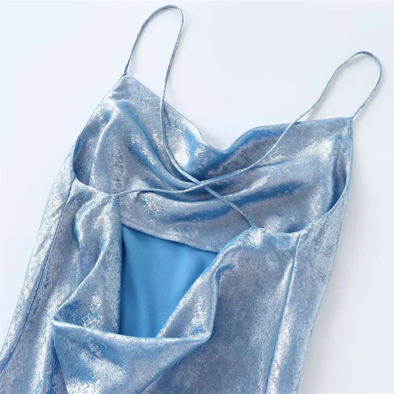 Vestido Elegante Metalizado Sky