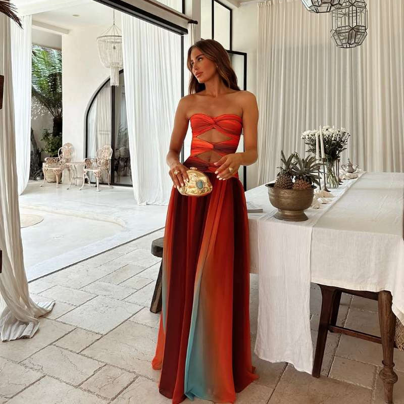 Vestido Elegante Rainbow Sardenha